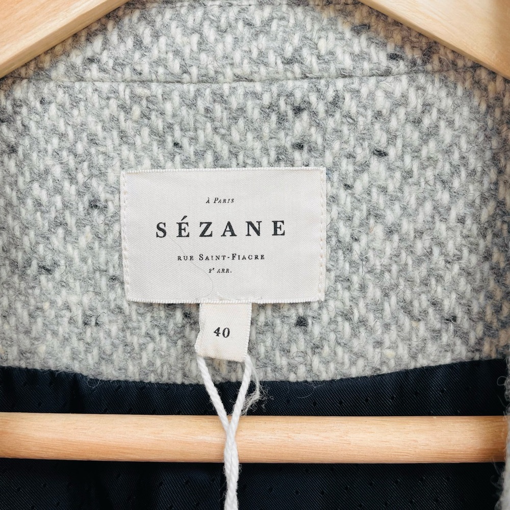 Sezane Johnson Coat, Grey, FR 40 - Picture 6 of 8